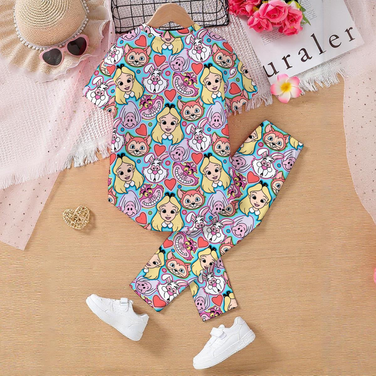 Teal Alice Kids' Casual Top and Pants Set