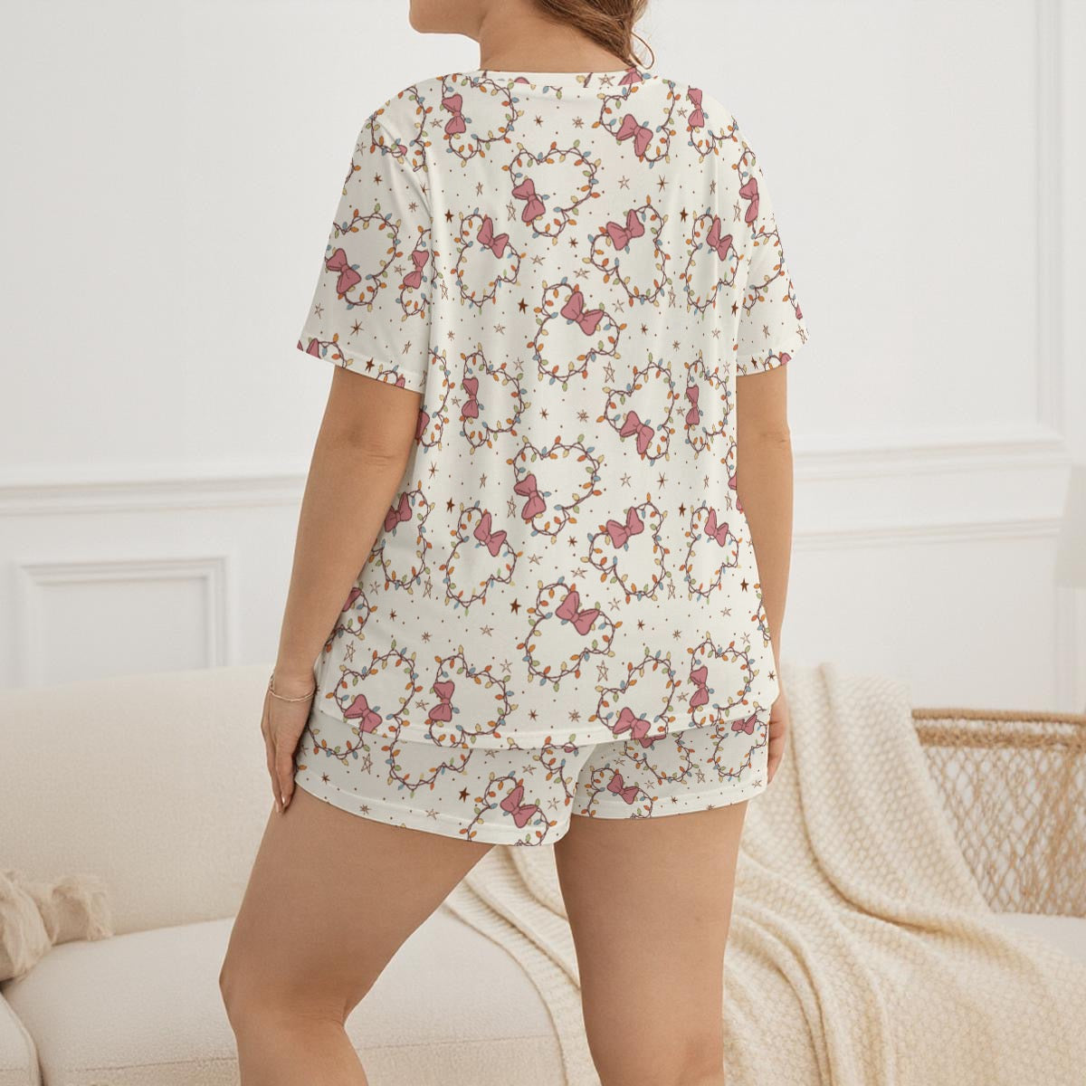 Minnie Lights Women's Soft-Touch Lounge Set With Shorts