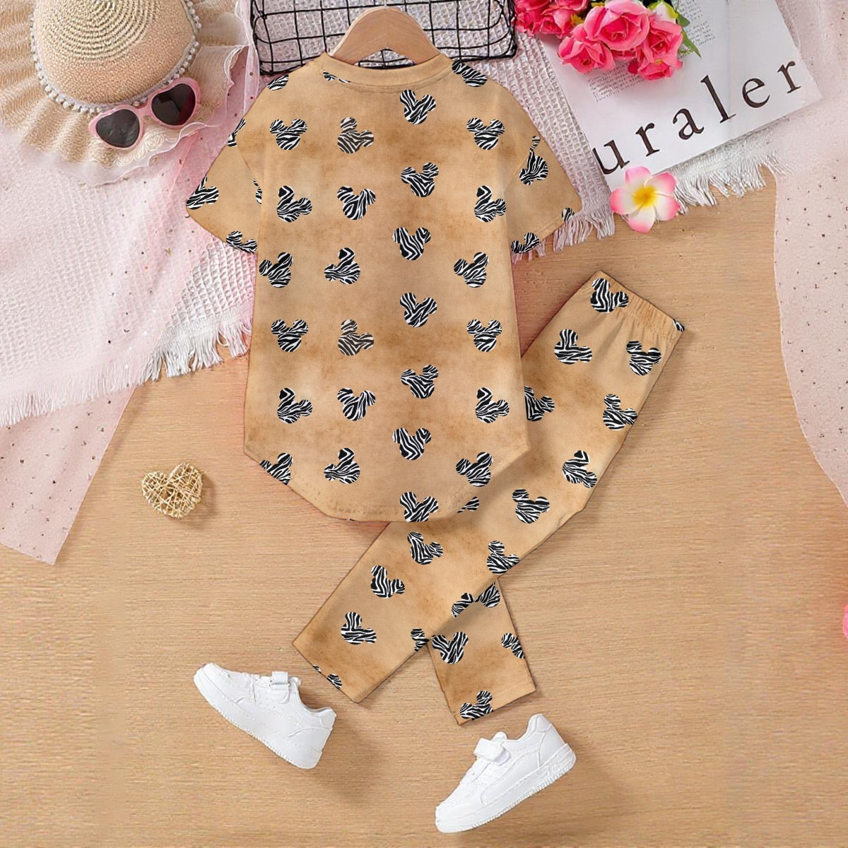 Natural Zebra MM Kids' Casual Top and Pants Set