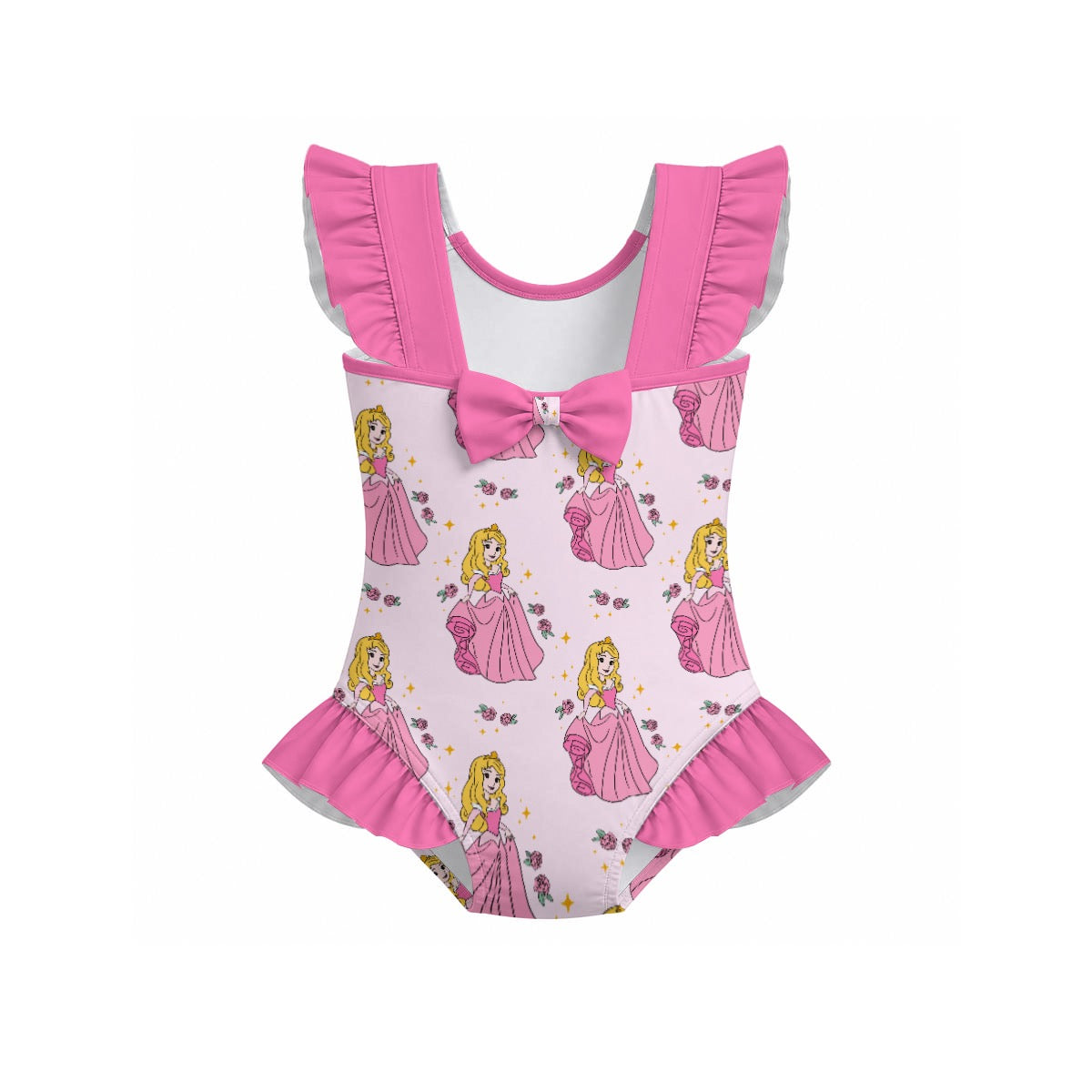 Briar Girls' Ruffle Sleeve Swimsuit with Bow