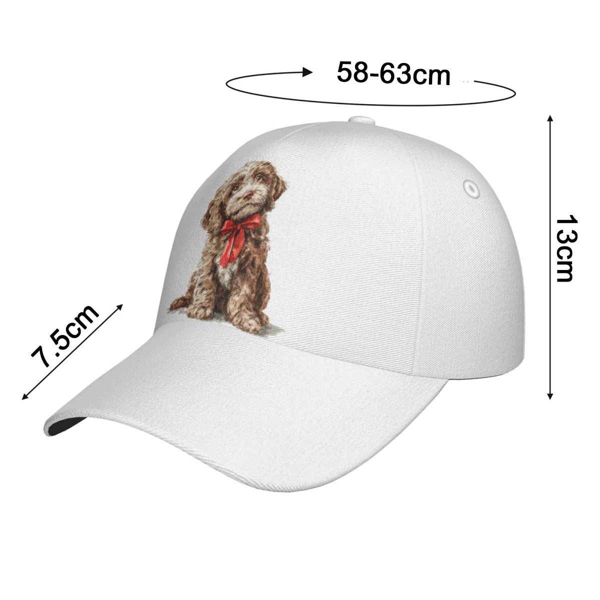 Goldendoodle Pup Peaked Cap