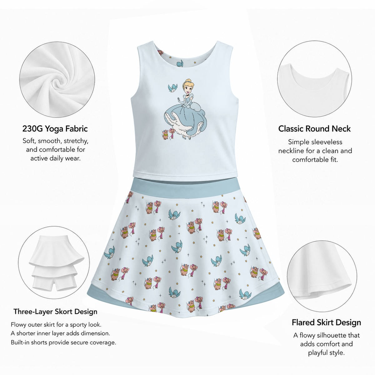 Cindy & Friends Women's Sports Tank & Skort Set