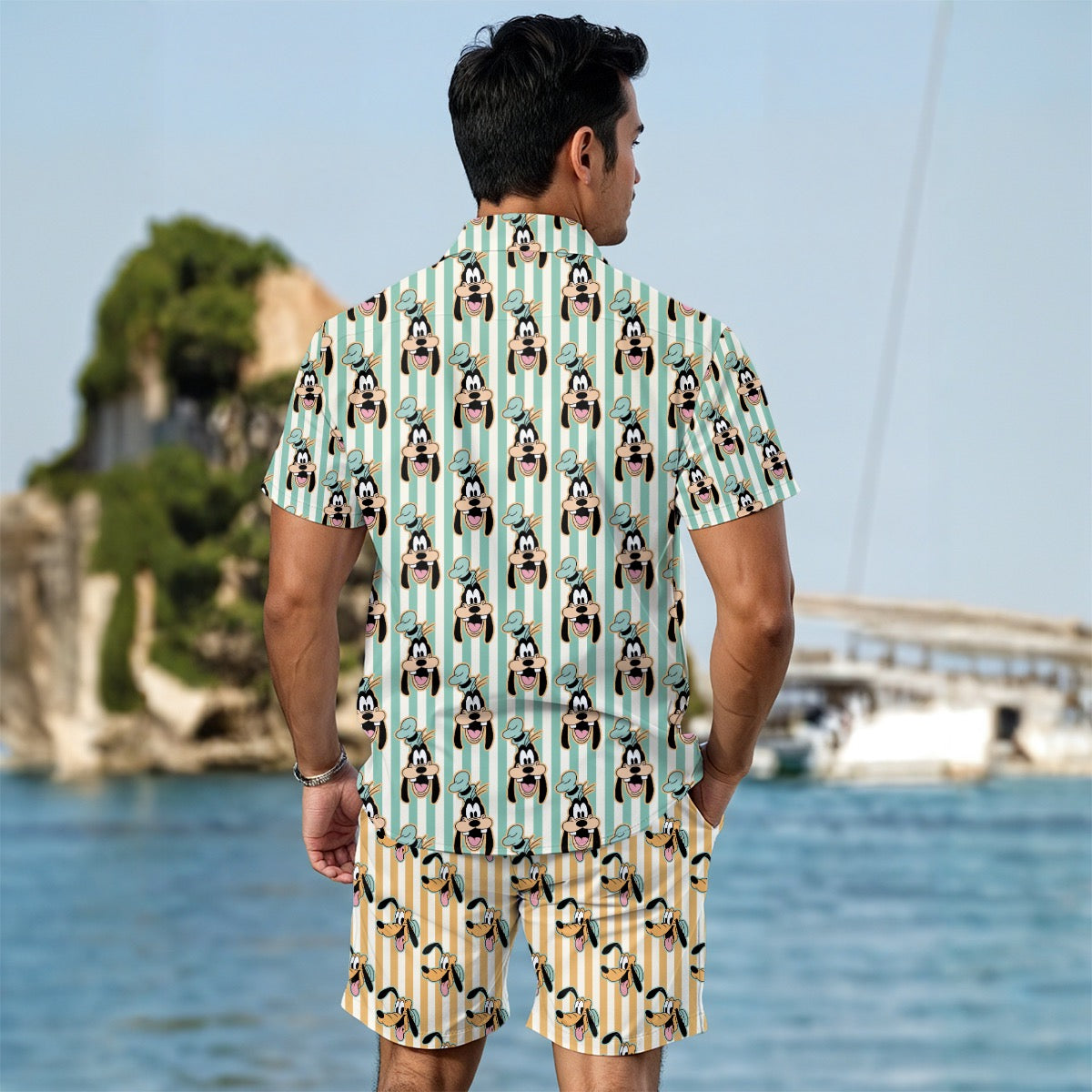 Matching Goof & Matching Pluto Men's Summer Shirt Set