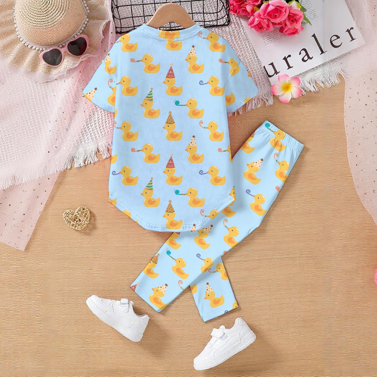 Lucky Duck Birthday Kids' Casual Top and Pants Set