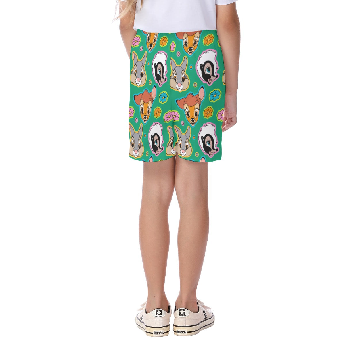 Green Forest Friends Kid's Beach Shorts