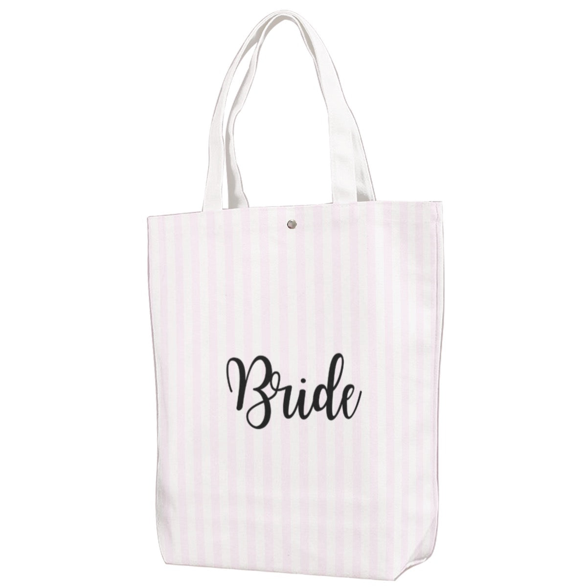 Bride Striped Canvas Bag With Shoulder Strap