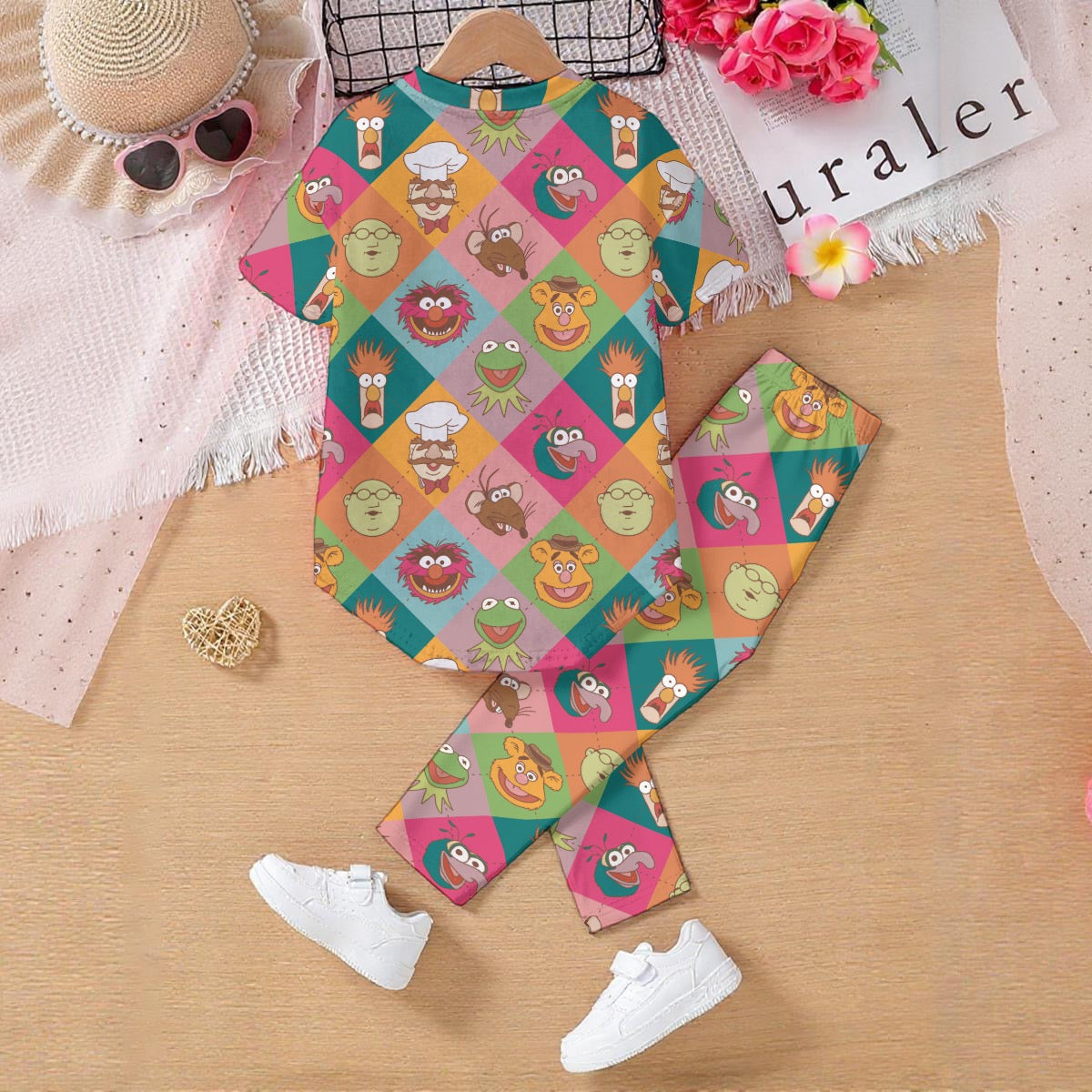 Puppet Squares Kids' Casual Top and Pants Set
