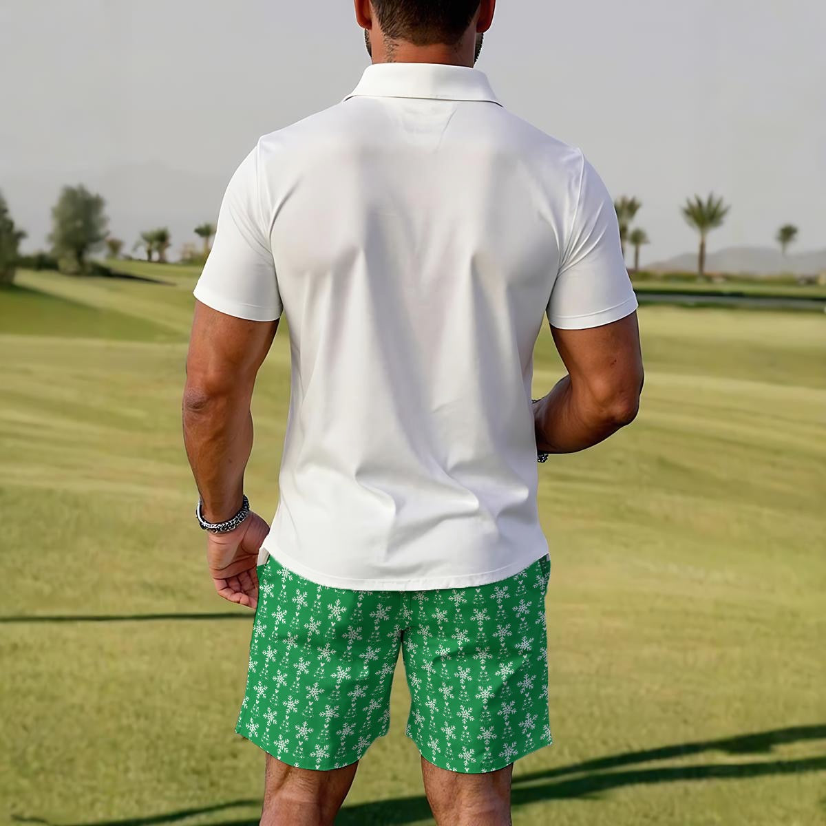 MM Christmas Tree Farm Men's Polo Sportswear Set