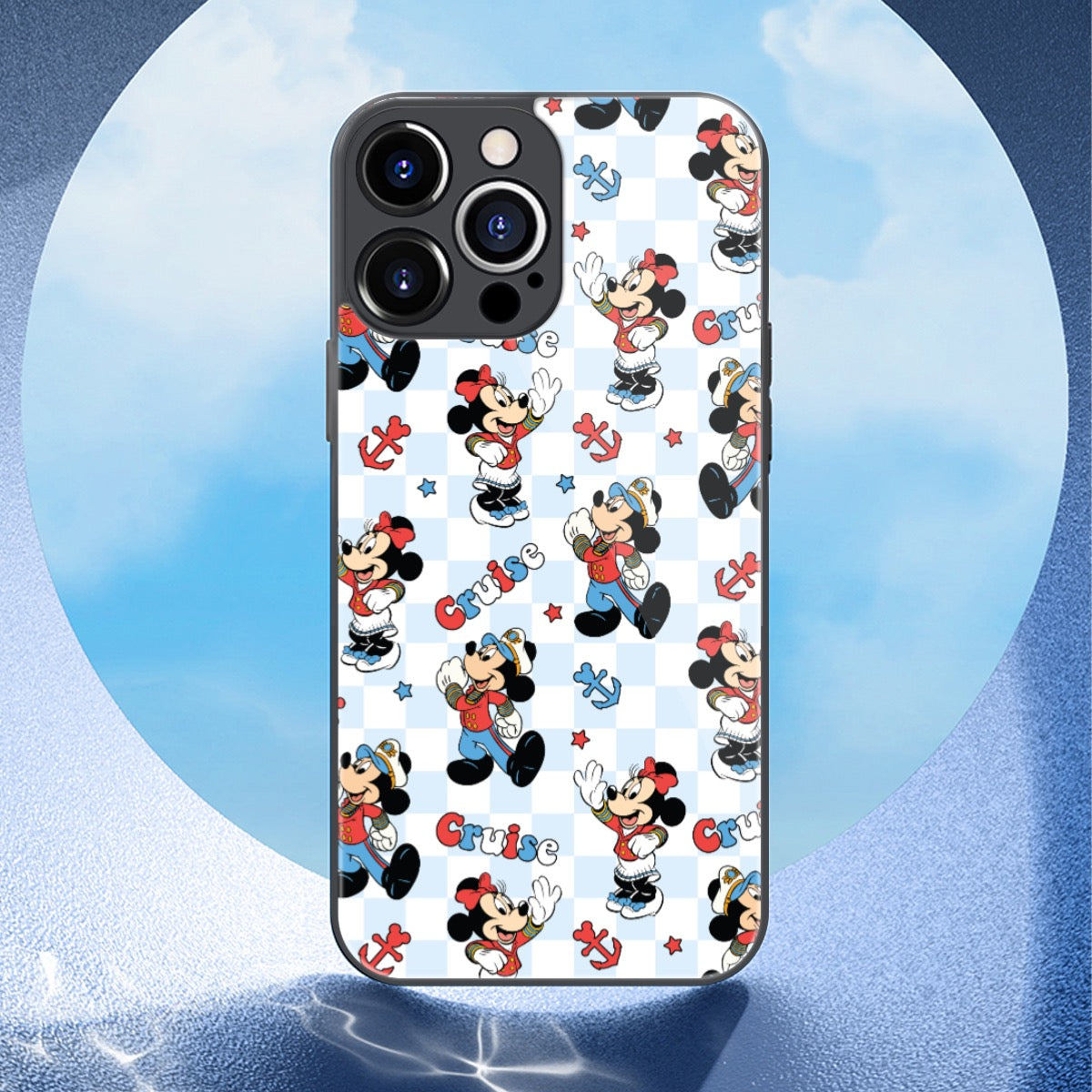 Checkered Cruising MM iPhone 13 Series Mobile Phone Case | Glass