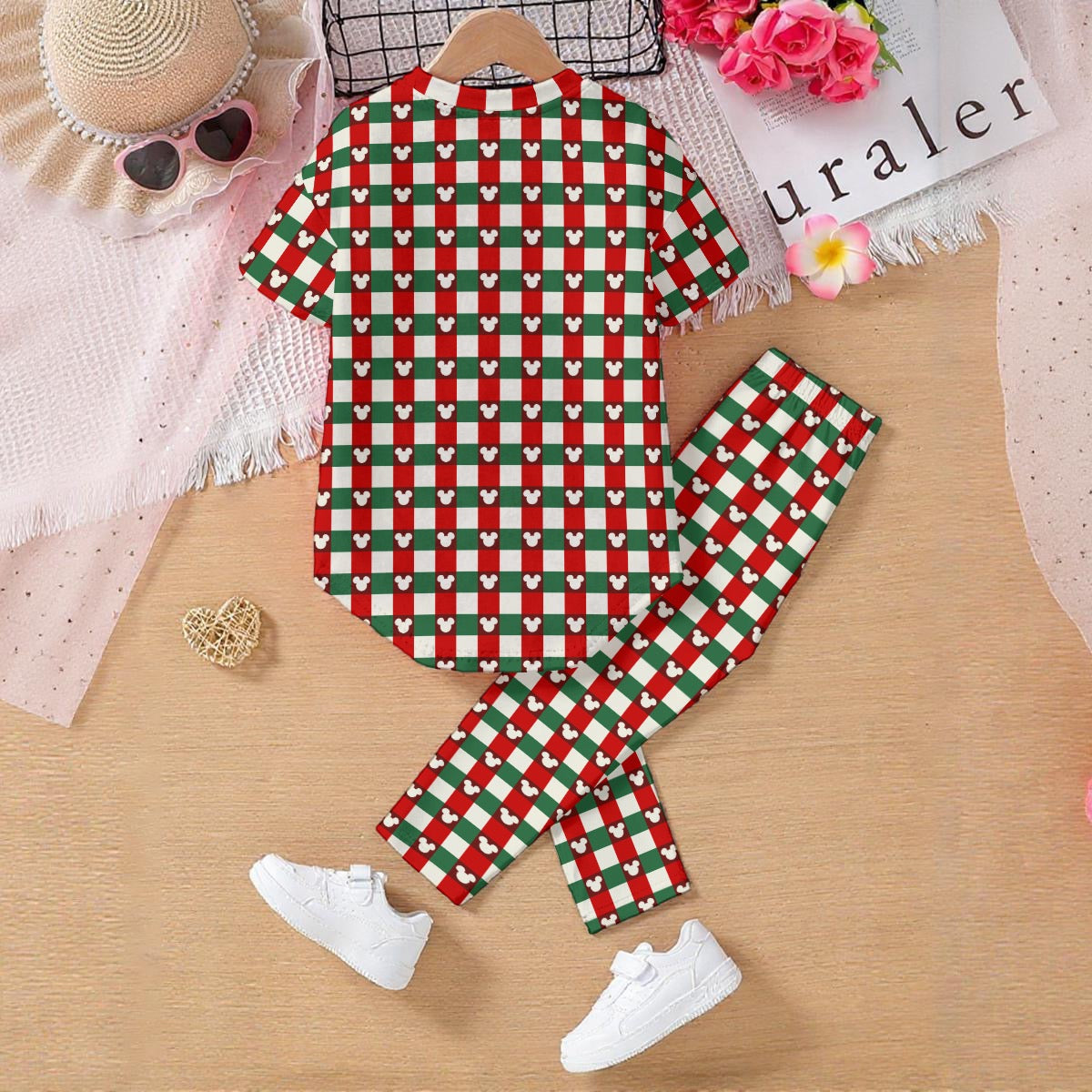 MM Plaid Kids' Casual Top and Pants Set