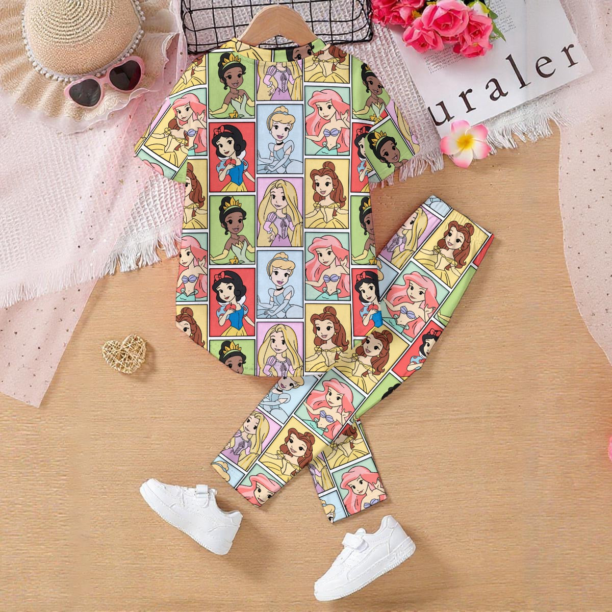 Princess Squares Kids' Casual Top and Pants Set