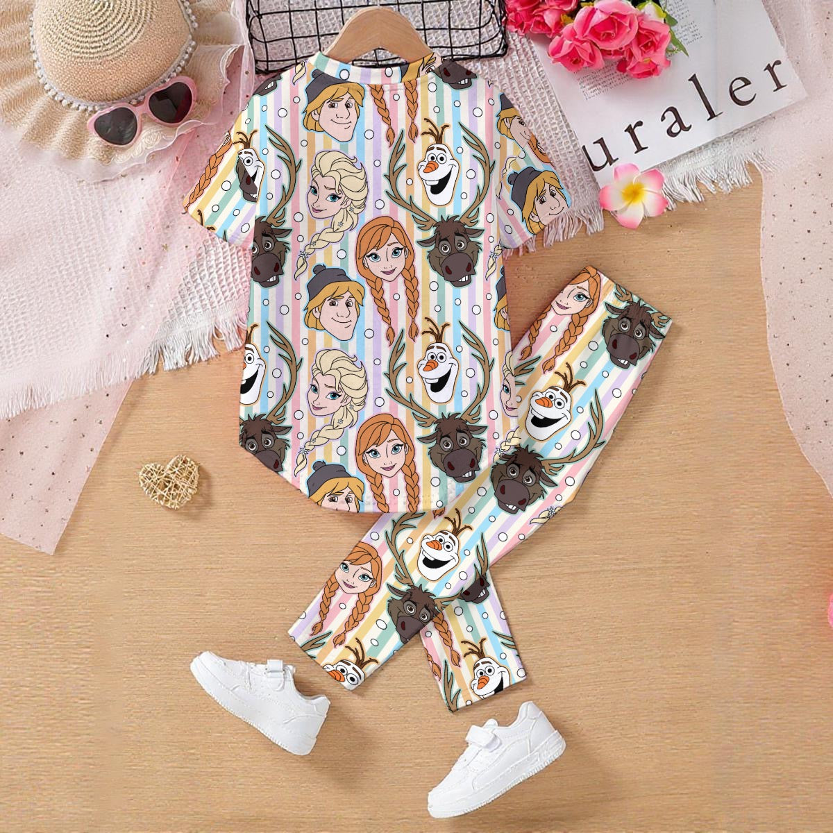 Striped Sisters & Friends Kids' Casual Top and Pants Set