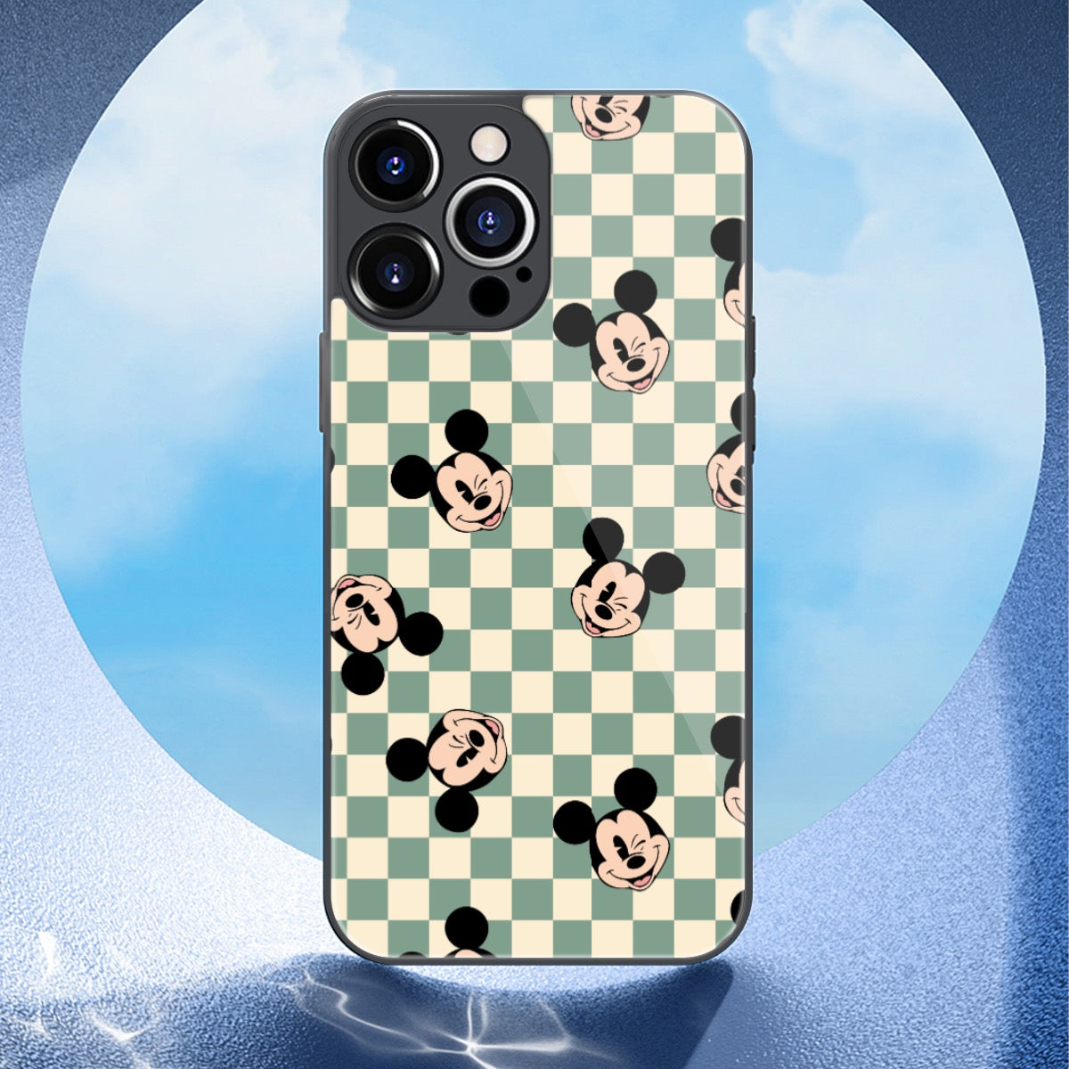 Checkered MM iPhone 13 Series Mobile Phone Case | Glass