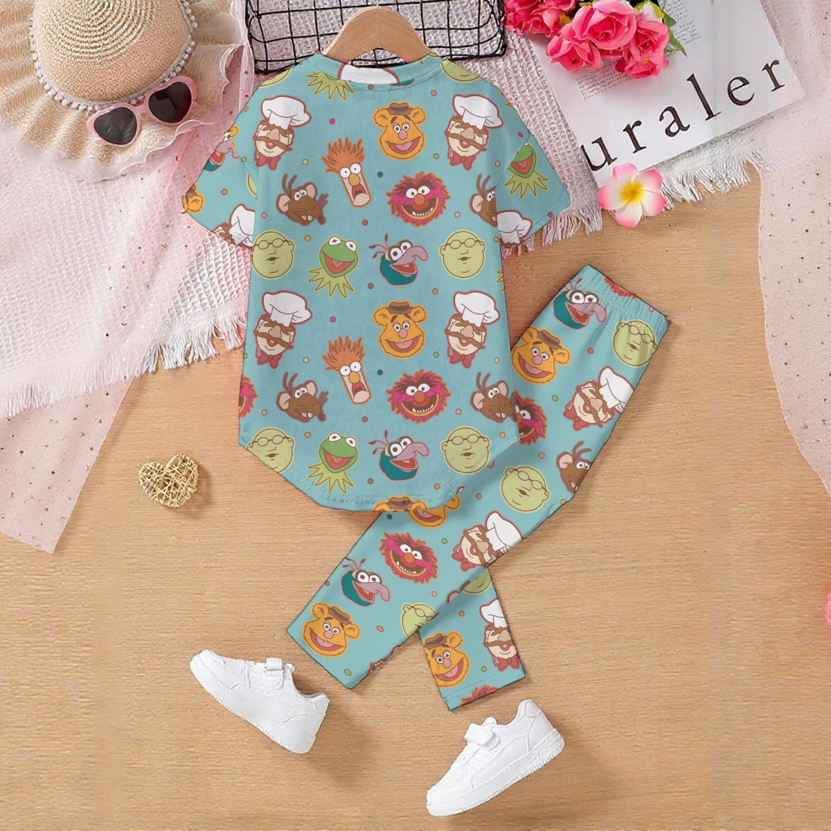 Puppet Faces Kids' Casual Top and Pants Set