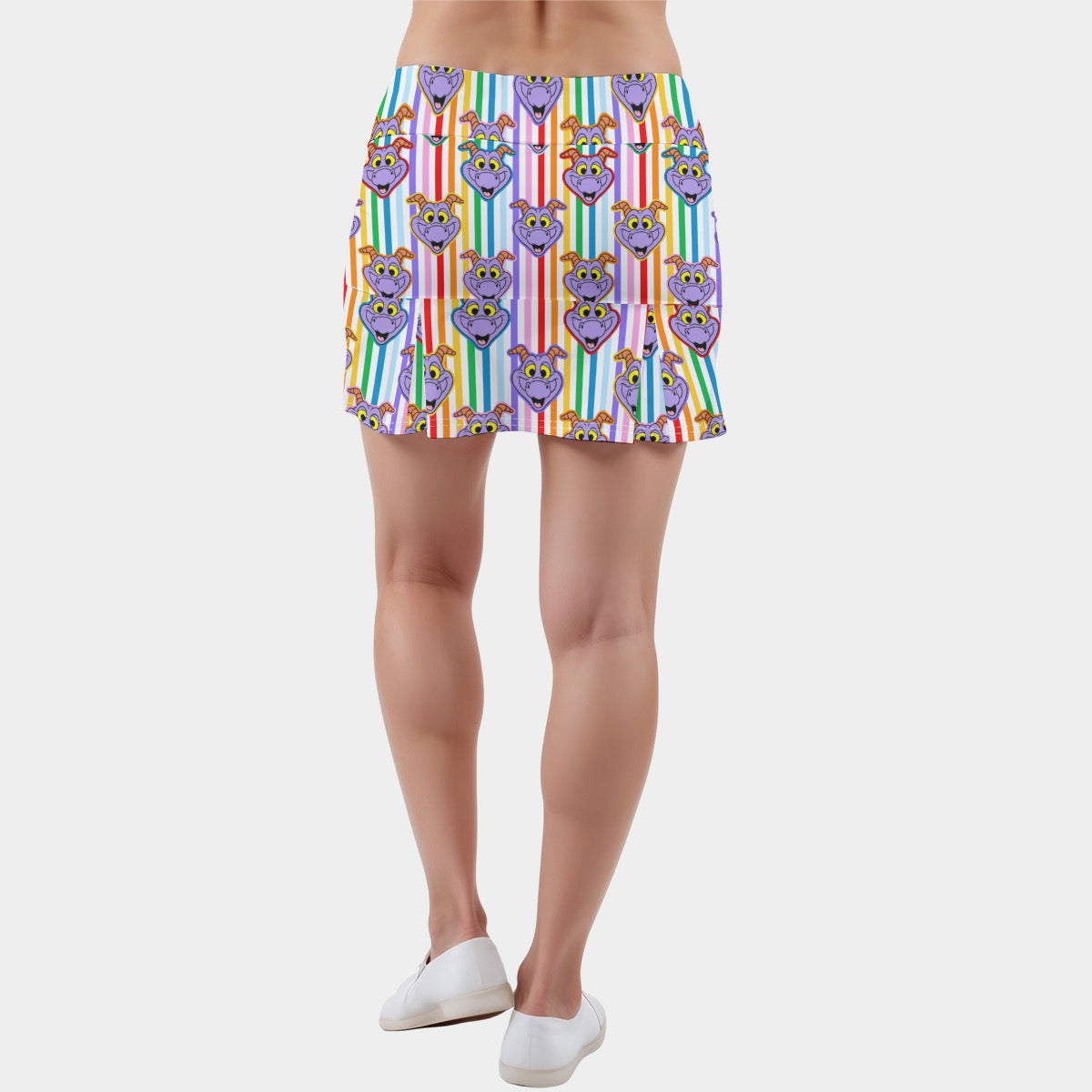 Striped Figgy Women's Active Skort With Inner Shorts