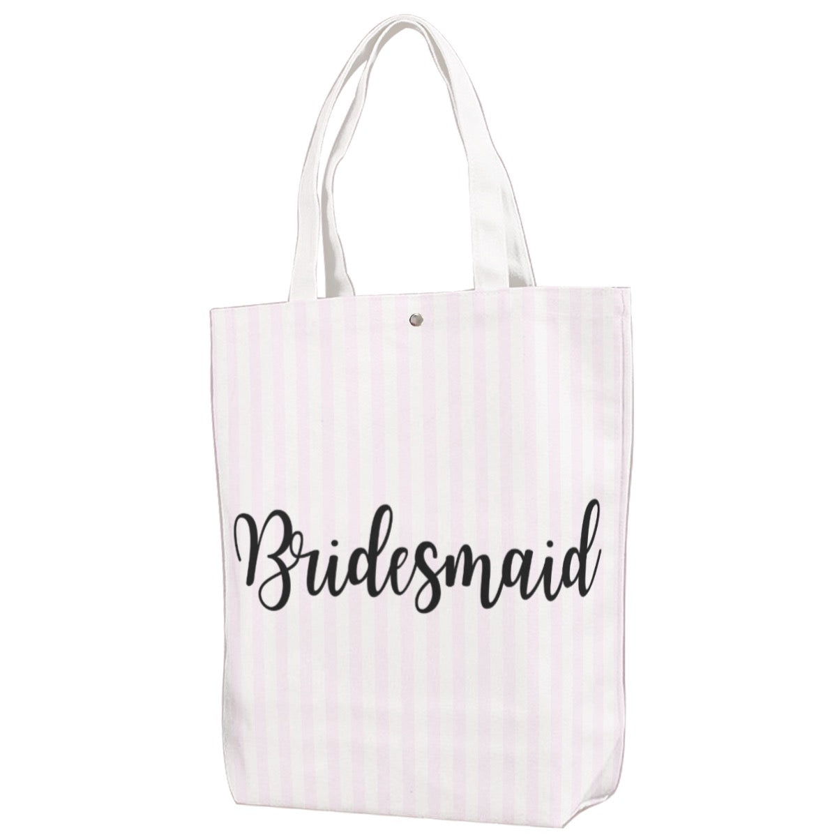 Bridesmaid Striped Canvas Bag With Shoulder Strap