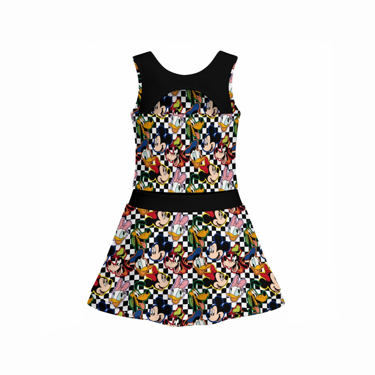Checkered Friends Women's Sports Tank & Skort Set