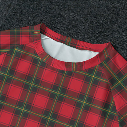 Classic Christmas Plaid Men's Raglan Sleeve Pajamas