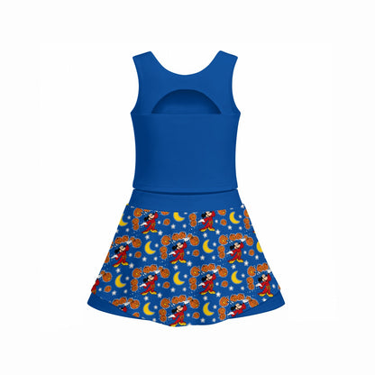 Pumpkin Sorcerer Women's Sports Tank & Skort Set