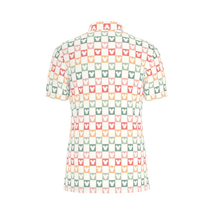Colorful Check MM Men's Stretch Collar Polo Shirt