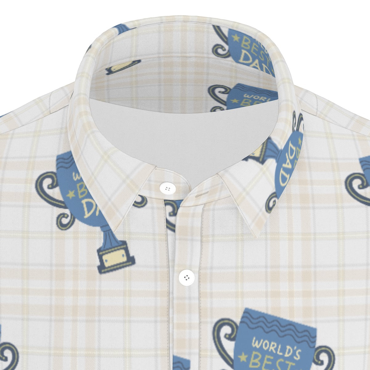 Blue Best Dad Men's Stretch Collar Polo Shirt