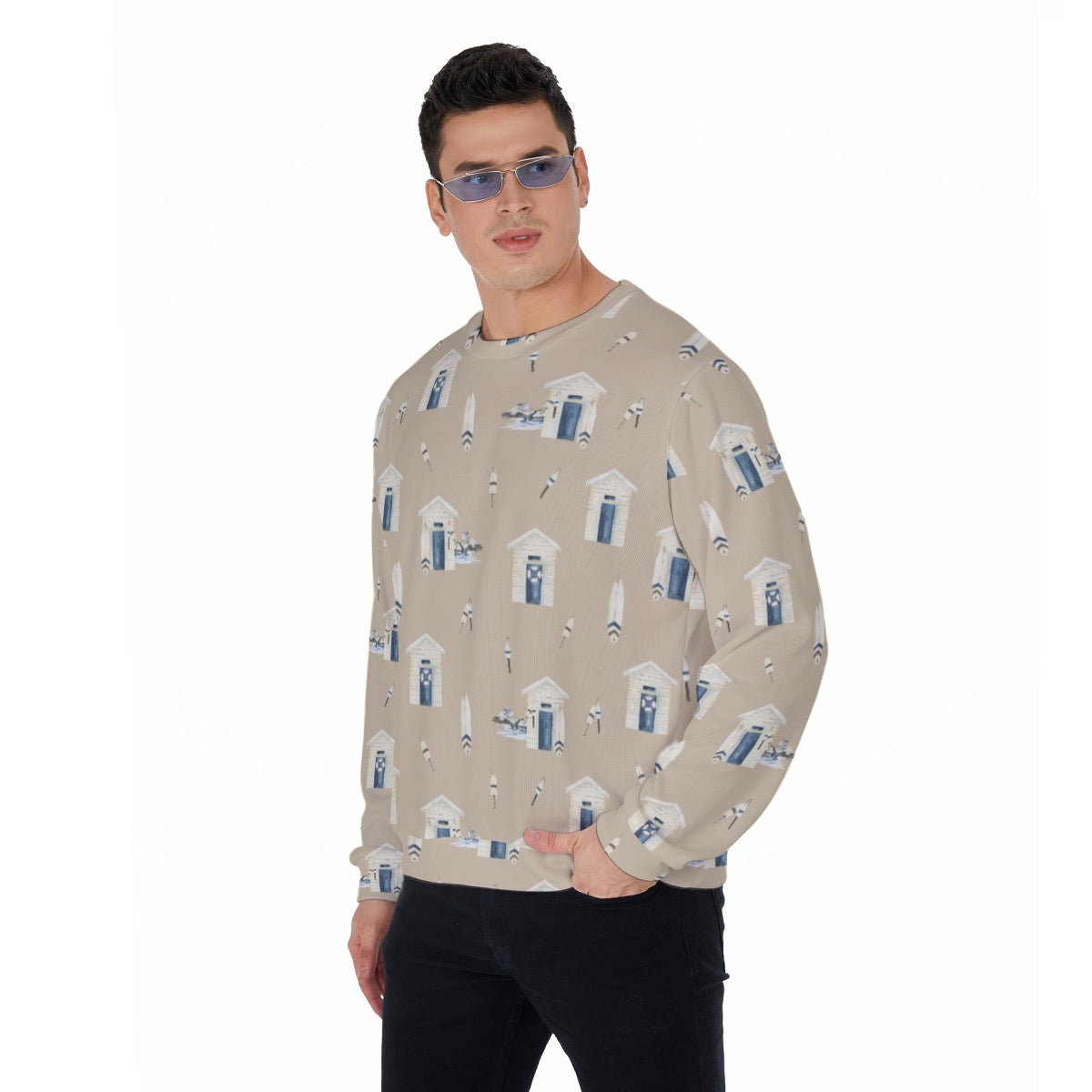 Khaki Beach Houses & Boards Men's Sweater