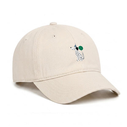 Party Pups Dalmatian Embroidered Soft-Crown Flat Cap
