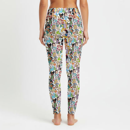 Young Princesses Women's High Waist Leggings With Side Pocket