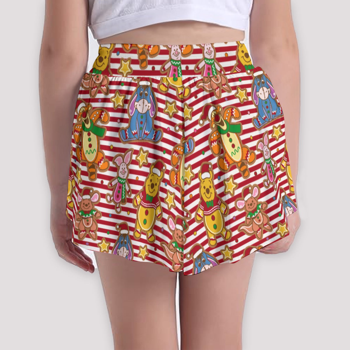 Winnie Cookies [red stripe] Girls' Sports Culottes