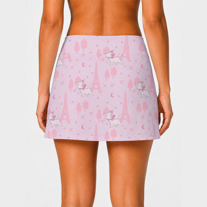 Marie in Paris Women's High-Stretch A-Line Skort