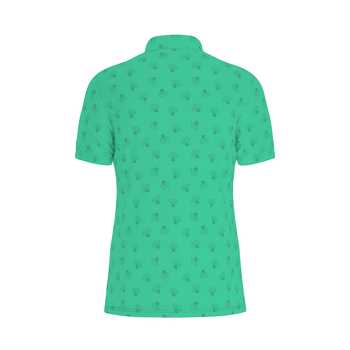 Ariel Bounding Tail Print Men's Stretch Collar Polo Shirt