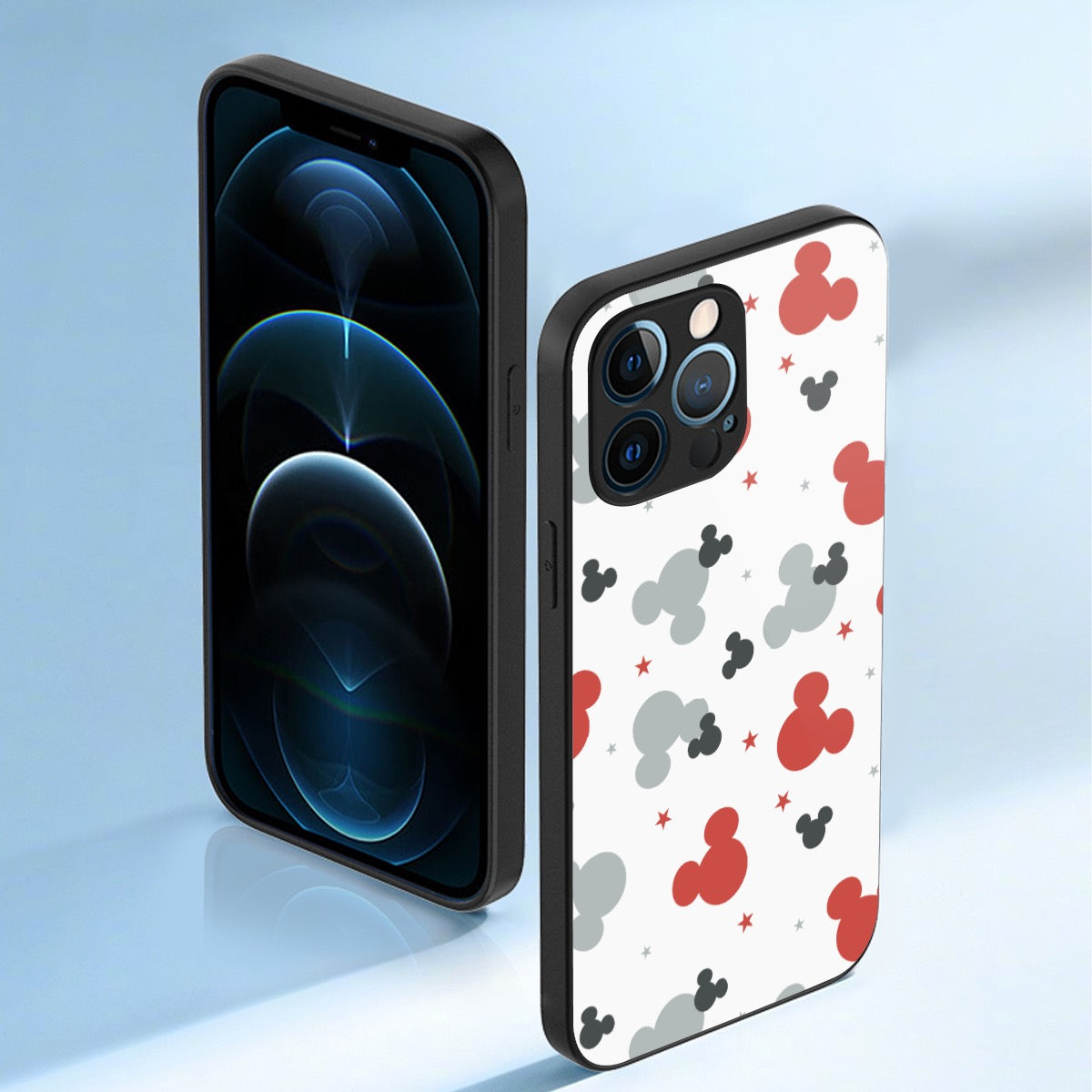 Red & Gray iPhone 13 Series Mobile Phone Case | Glass