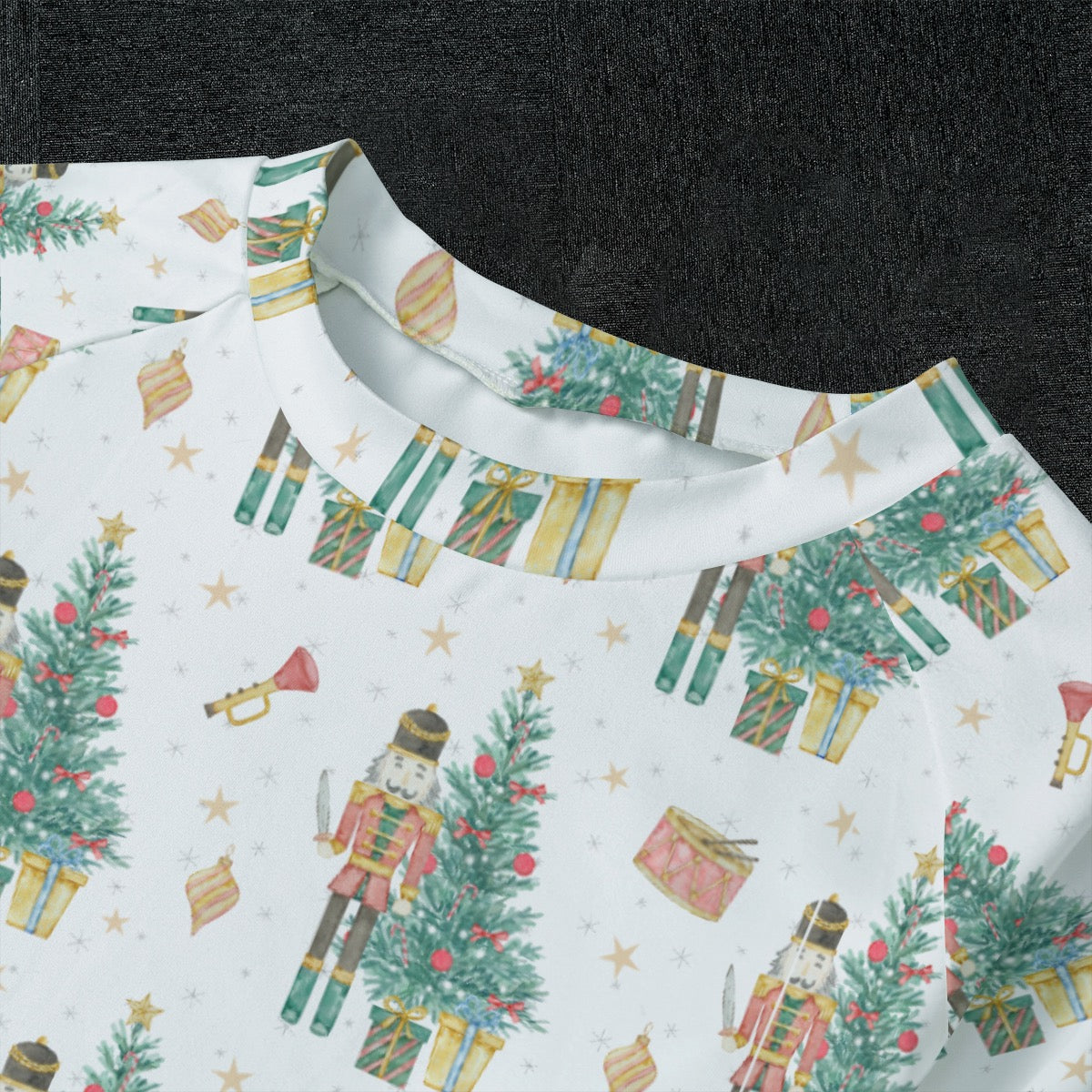 Christmas Tree Nutcracker Kid's Raglan Sleeve Pajamas