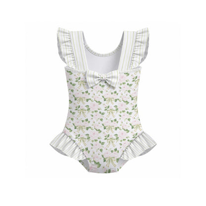 Camilla Girls' Ruffle Sleeve Swimsuit with Bow