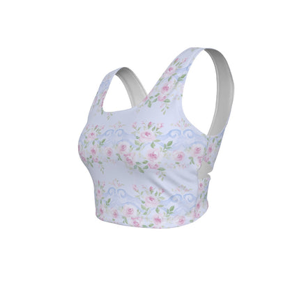 Grandmillenial Roses Women's Back Cross Sports Bra