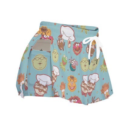 Puppet Faces Women's Sport Skorts With Pocket
