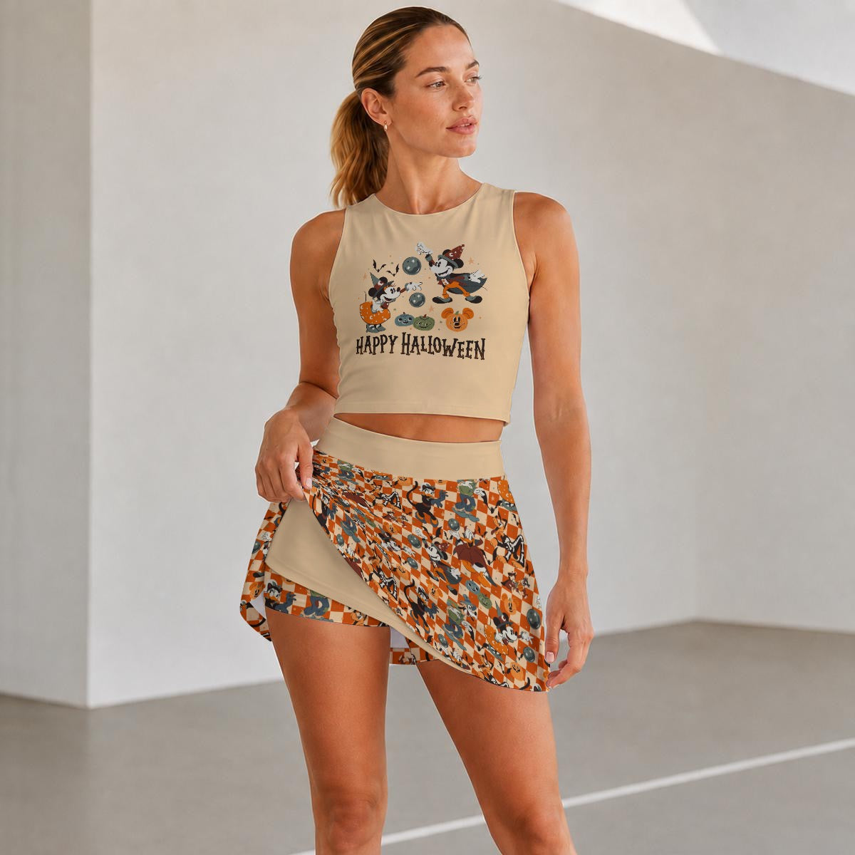 Happy Halloween Women's Sports Tank & Skort Set