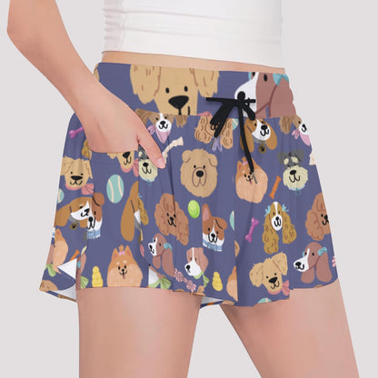 Playful Pups Girls' Sports Culottes
