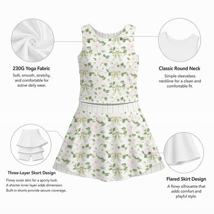 Camilla Girl's Sleeveless Sports Tank & Skort Set