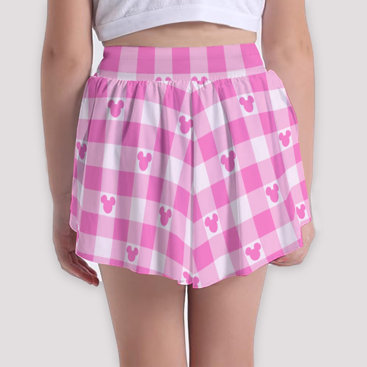 All Pink Gingham MM Girls' Sports Culottes