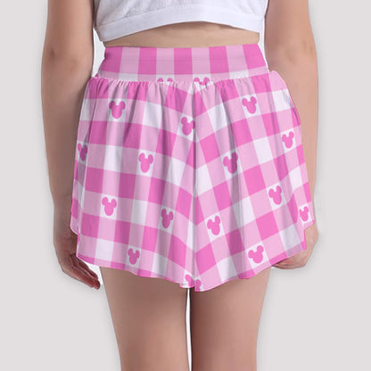 All Pink Gingham MM Girls' Sports Culottes