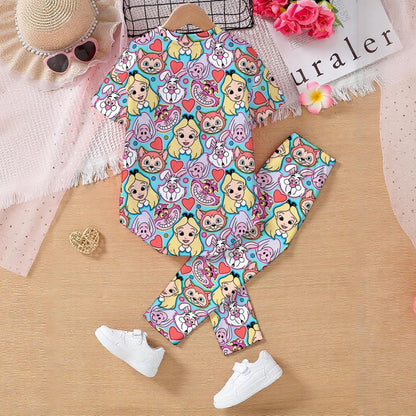Teal Alice Kids' Casual Top and Pants Set