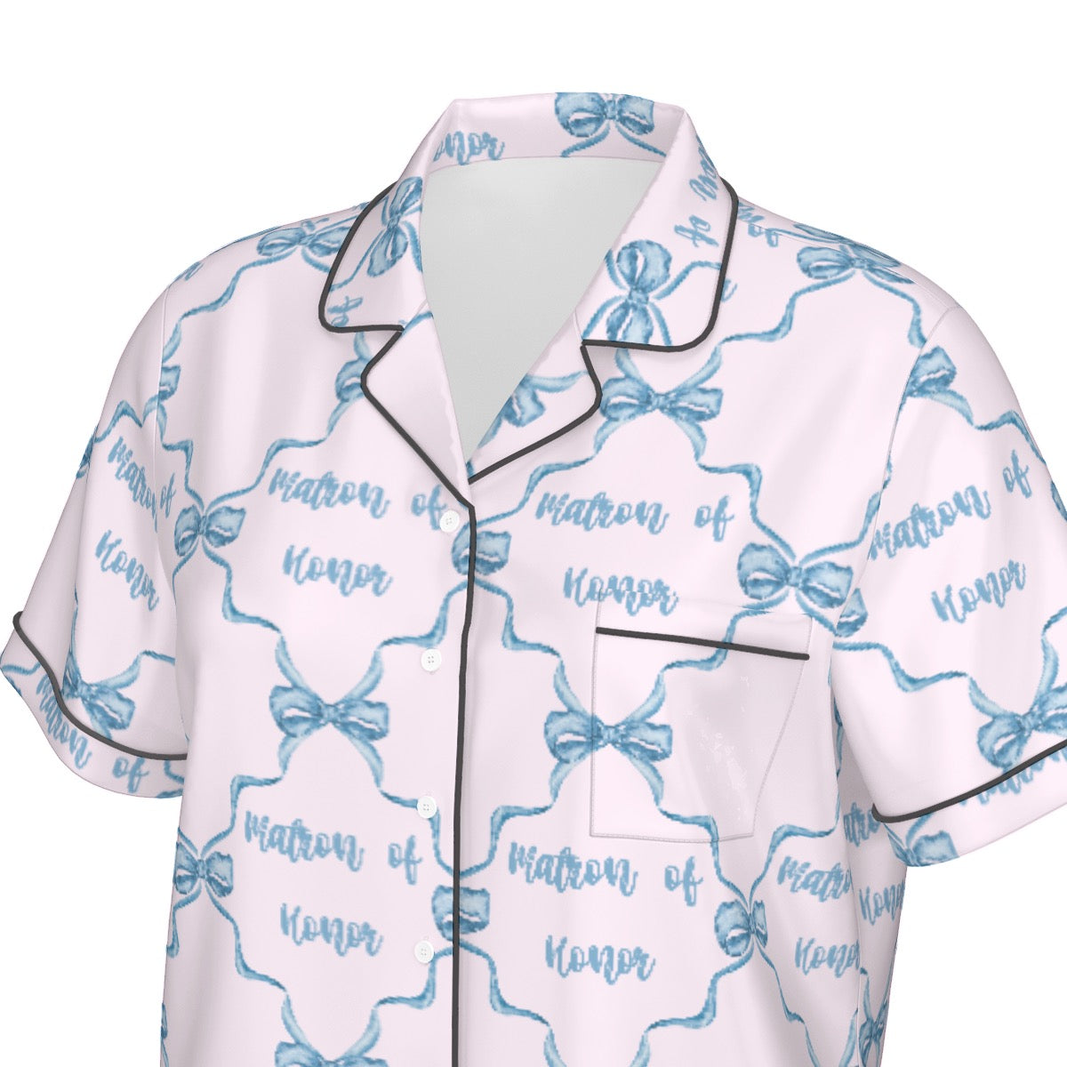 Matron of Honor Women's Pajama Set With Short Sleeve