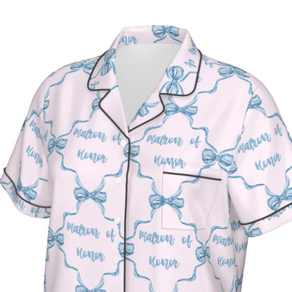 Matron of Honor Women's Pajama Set With Short Sleeve