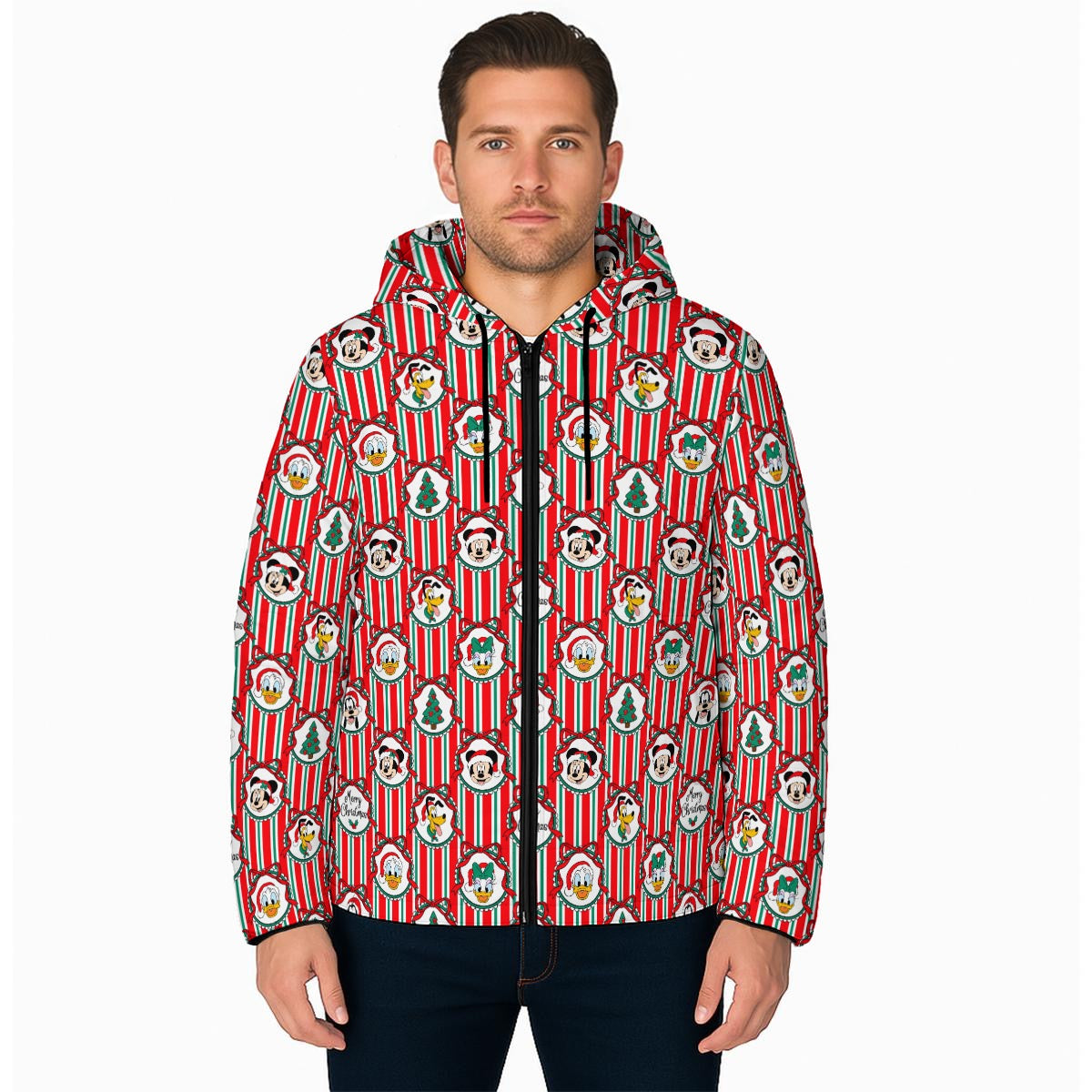 Classic Christmas Frames Unisex Warm Hooded Jacket