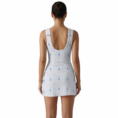 Grandmillenial Castle Women's Sleeveless Bodysuit Dress