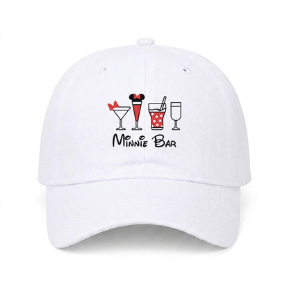 Minnie Bar Embroidered Soft-Crown Flat Cap