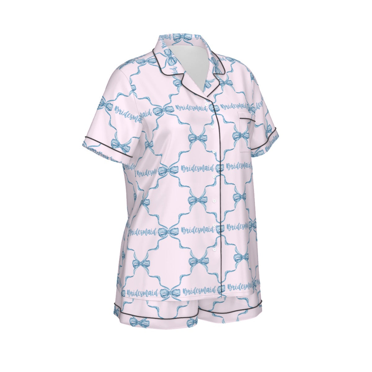 Bridesmaid Women's Pajama Set With Short Sleeve