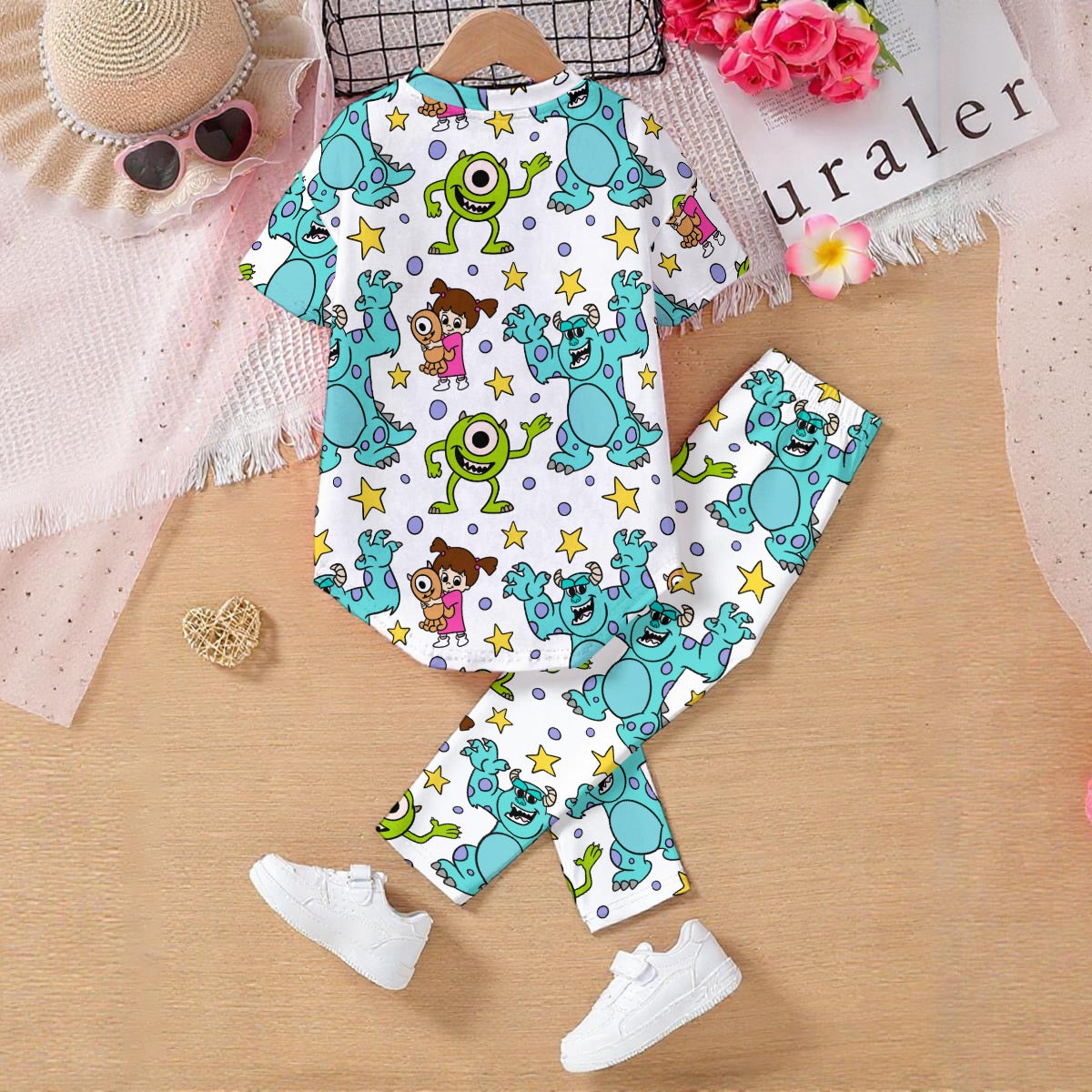 Friendly Monsters Kids' Casual Top and Pants Set