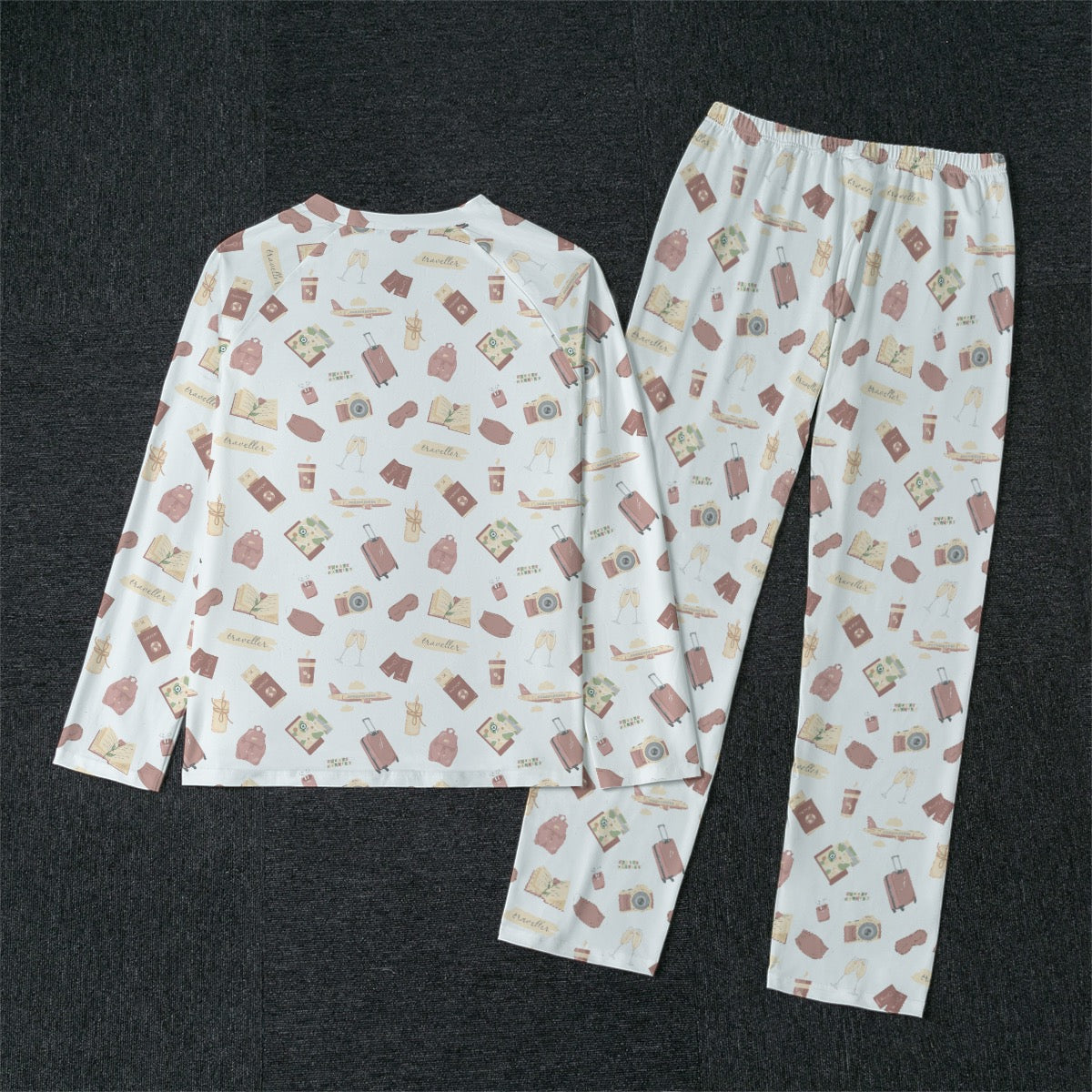 Honeymoon Men's Raglan Sleeve Pajamas With Wide Ankles